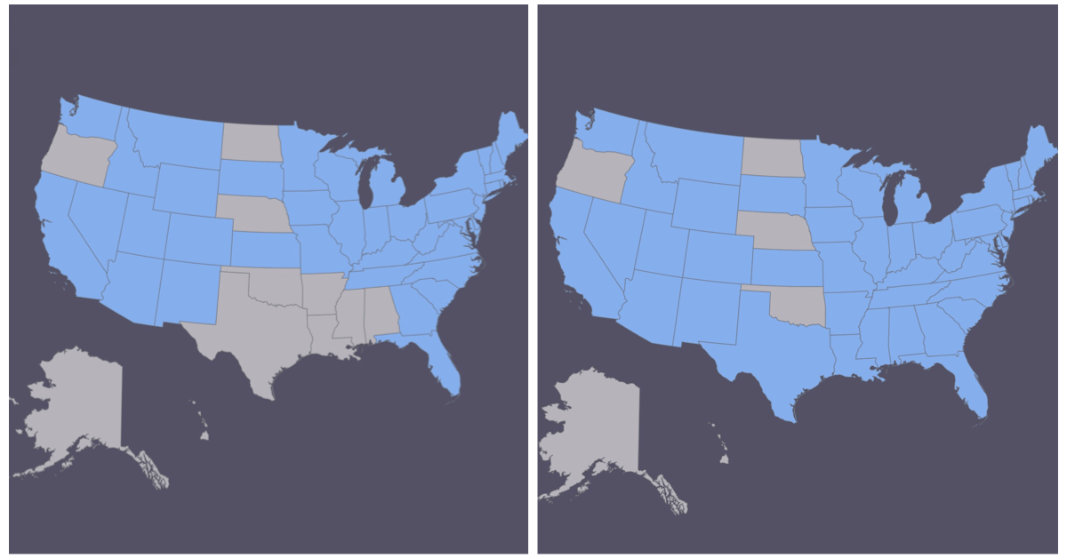 before and after maps